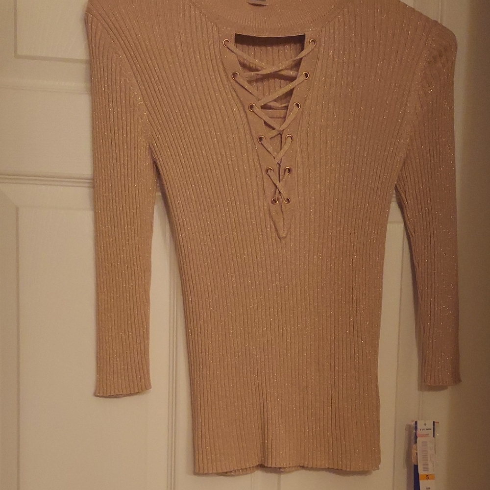 Peter Nygard Metallic Knit Sweater